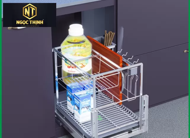 KỆ ĐỰNG DAO THỚT INOX SUS304 NAN DẸT  tại Bến Cam